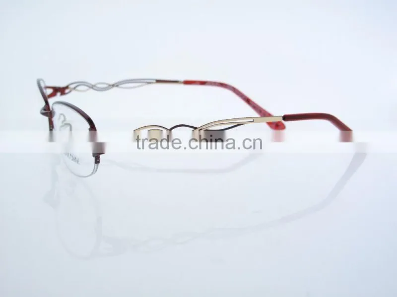 2016 New arrived metal optic frames BM008 half rimless