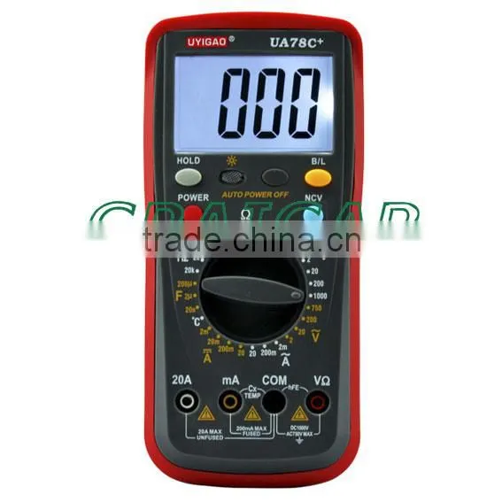 AC DC Voltmeter Ammeter Digital Meter Multimeter UA78C+