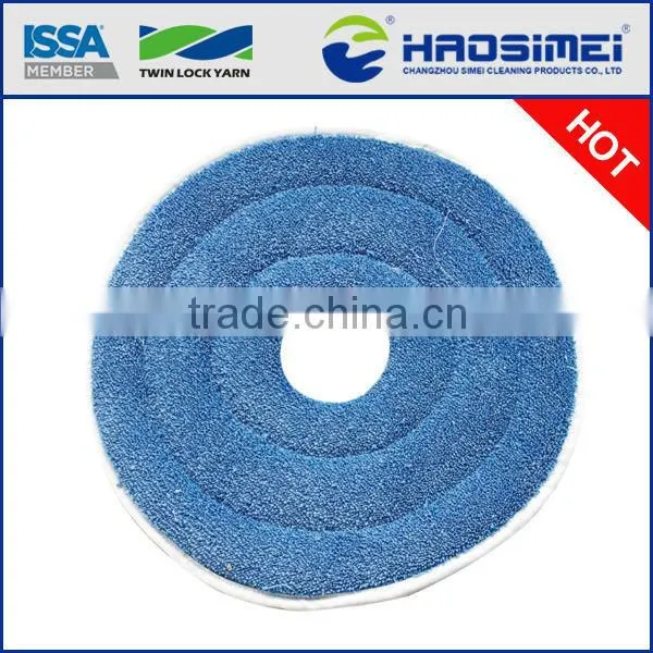 Industrial professional clean floor round hook and loop fastener pad