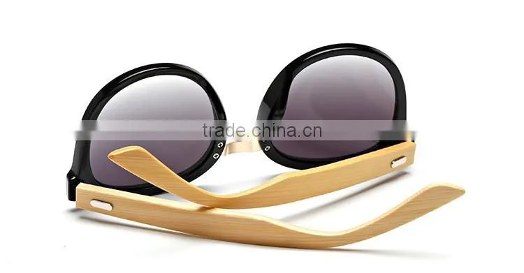 free sample high quality round PC frame bamboo wooden sunglasses china manufacture