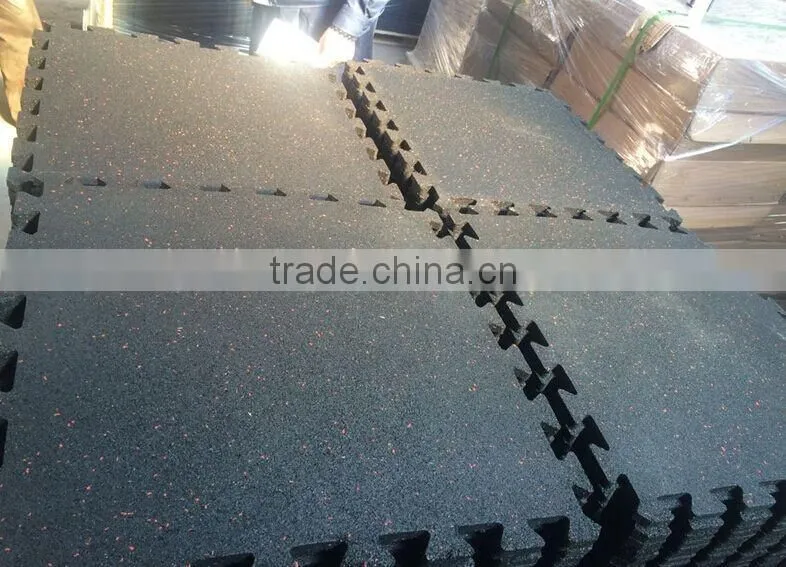 Fitness Equipment Heavy Duty Interlocking Rubber Flooring