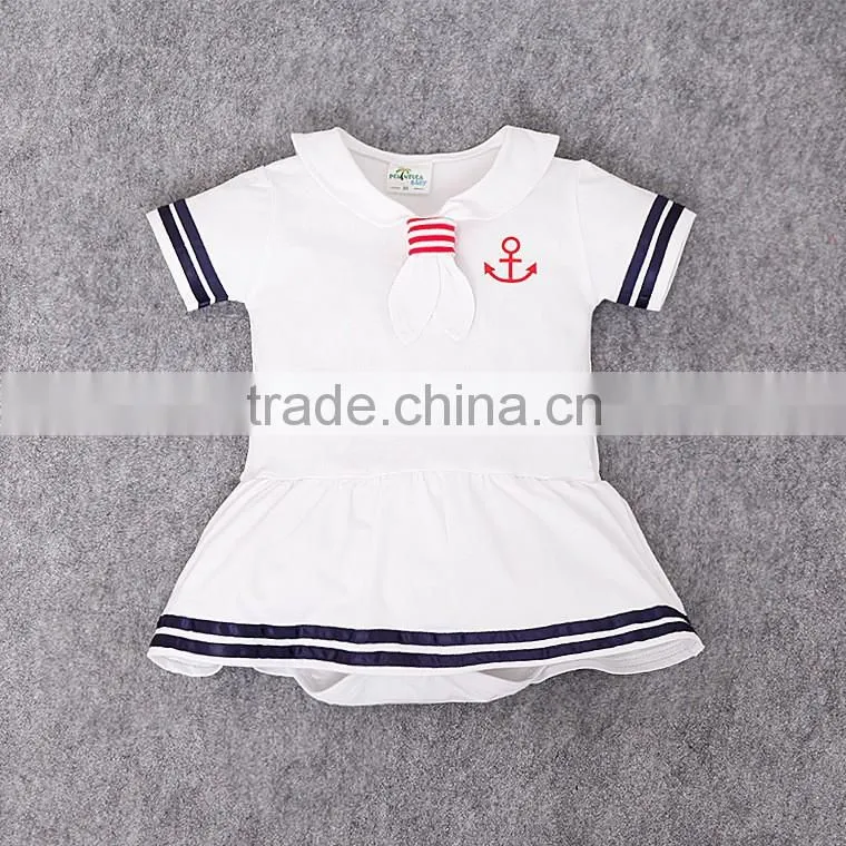 New arrive good quality orange sailor suit lovely cotton girls and boys baby clothes wholesale price