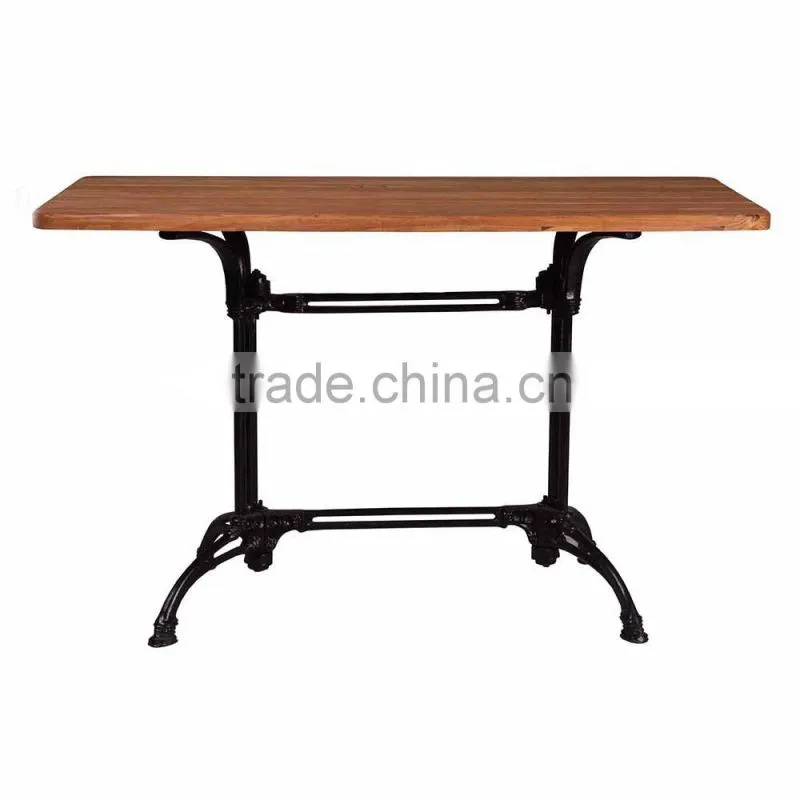 Wholesale cast iron table base wooden coffee table