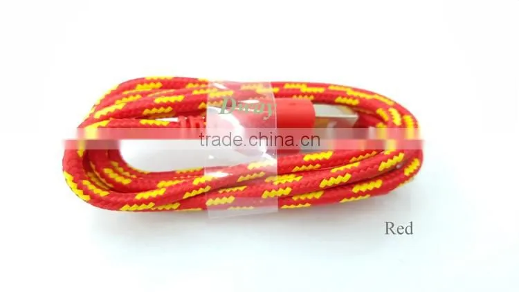2016 High Quality Factory Price Braided Cable for iPhone 6 6s Charging Data Cable USB Cable
