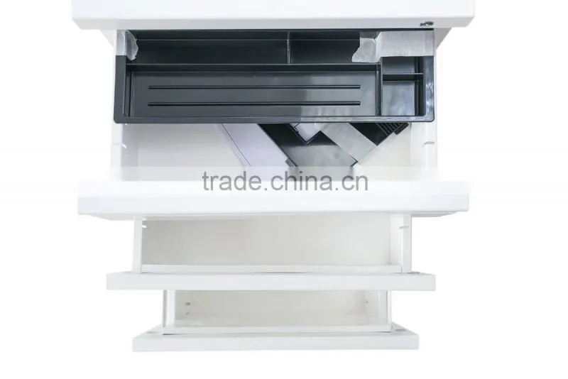 3-drawer steel mobile pedestal / White