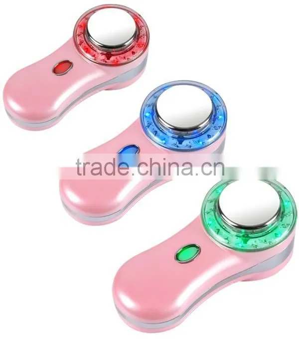 Newest Portable LED light vibration ionic skin care device