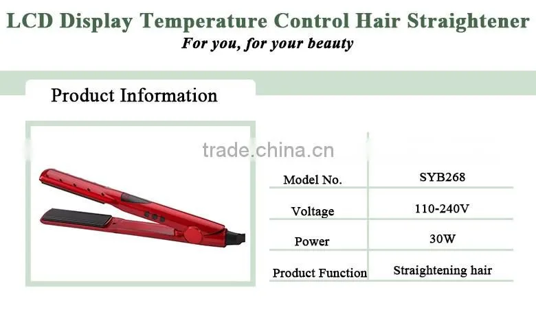 beautiful temprature control hair straightening lron ceramic hair curlers