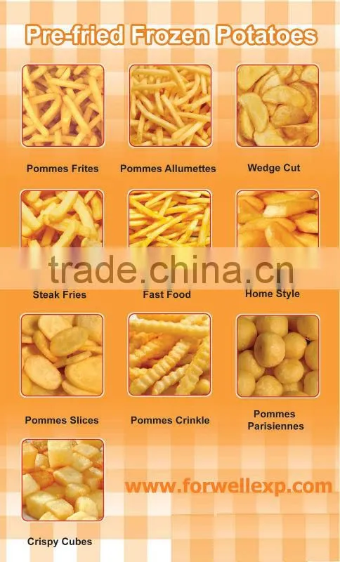 Frozen french fries all sizes
