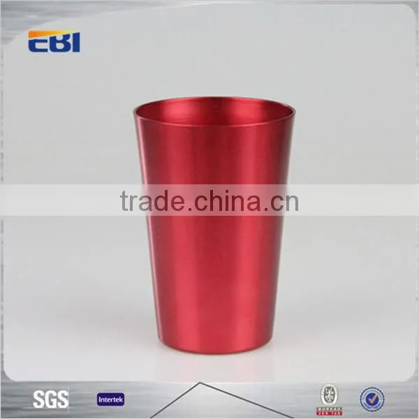 Red chalice aluminum beer pong cup