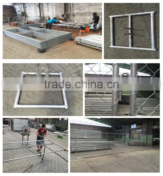 6'X12'Outdoor American Used Temporary construct chain link fence for safety with feet