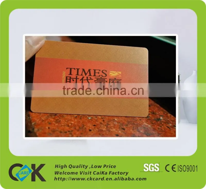 elegant gold color plastic card printing in Shenzhen manufacturer