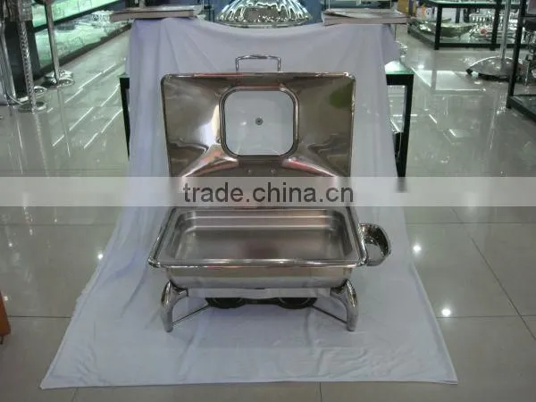 chafing dish with glass window lid