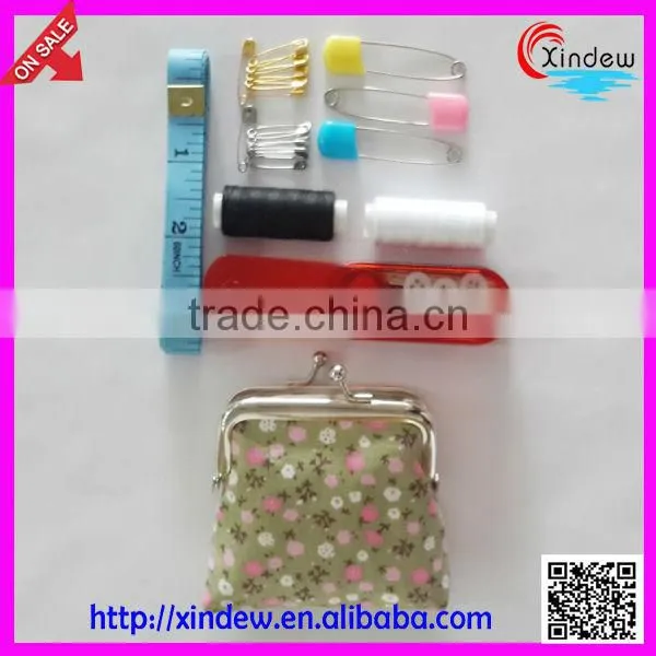 High quality cabinet and delicate mini sewing kit in fabric case