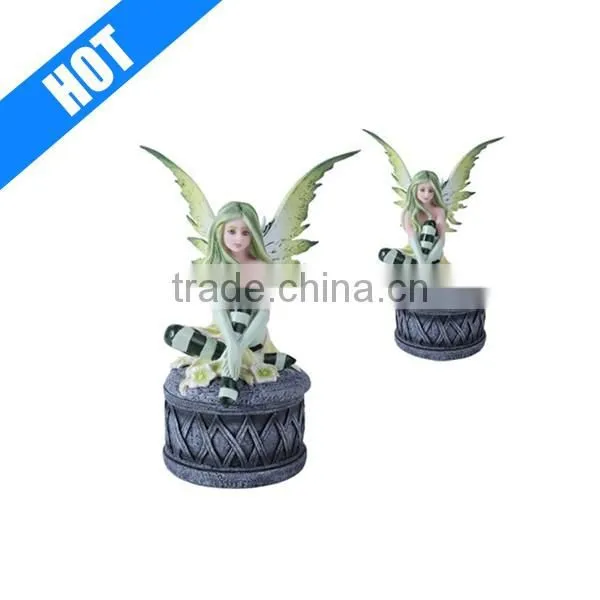 Custom Fairy Green Trinket Box Celtic Jewelry