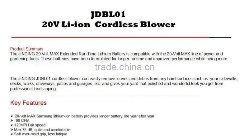 20V Bundle Kit Cordless Blower and Headge Trimmer Garden Tool Kit with 1 Set of Lion Battery and Charger