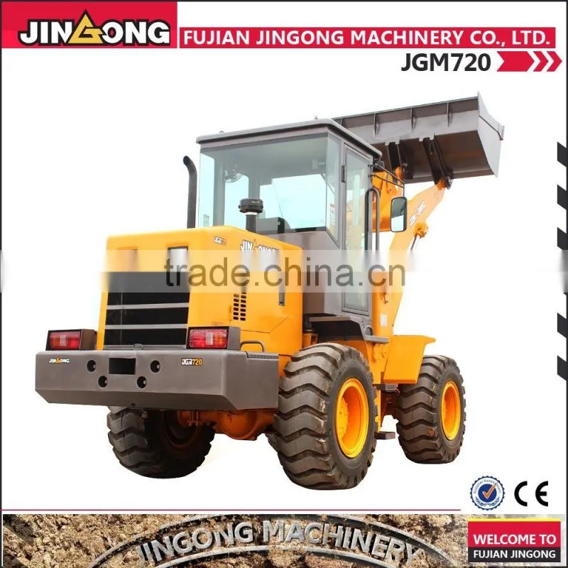 mini tractors with front end loader JGM720 2ton wheel loader