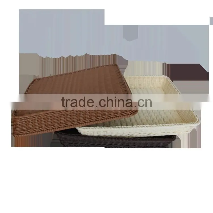 Supermarket plastic rattan woven banneton proofing basket under shelf