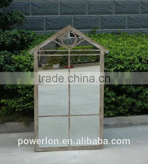 Small Antirust European Style Metal Framed Wall Mirror