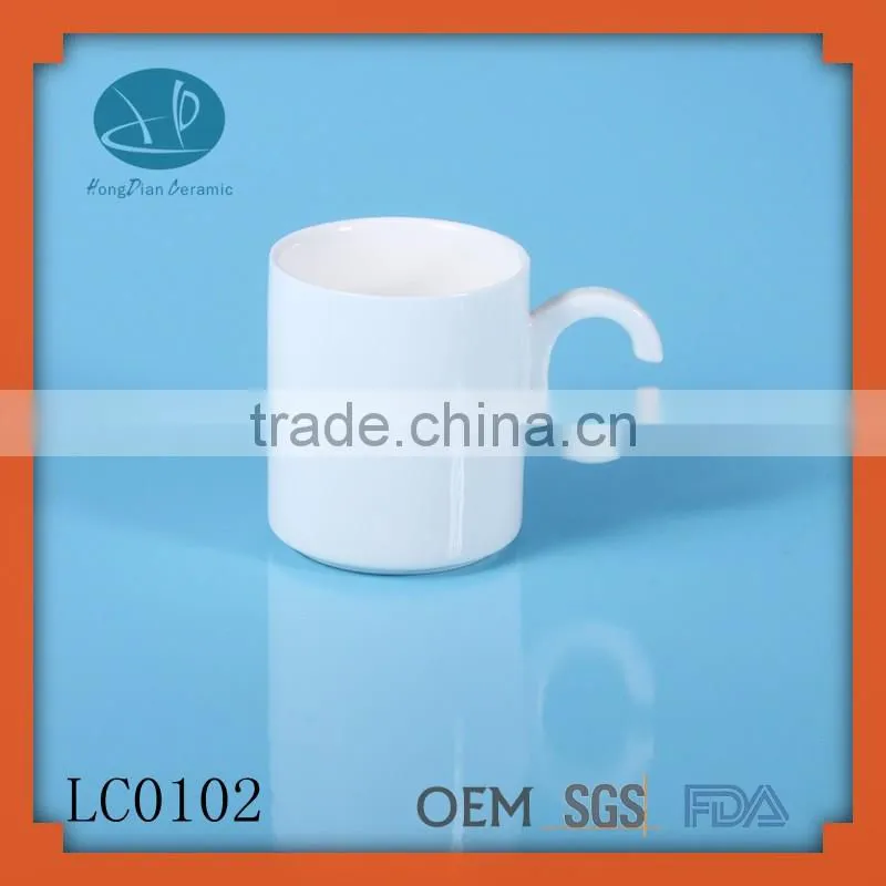 wholesale porcelain custom mug printing,promotion espresso mug with letter handle