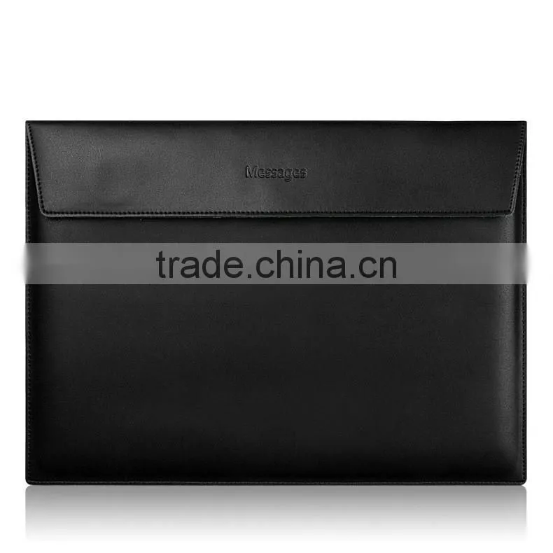 Envelope Genuine Leather Soft Case Bag For Macbook 13" laptop with retro craft design