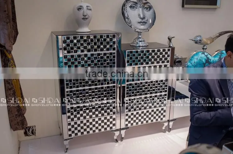 Special offer luxury design white and black living room cabinet LV-D804