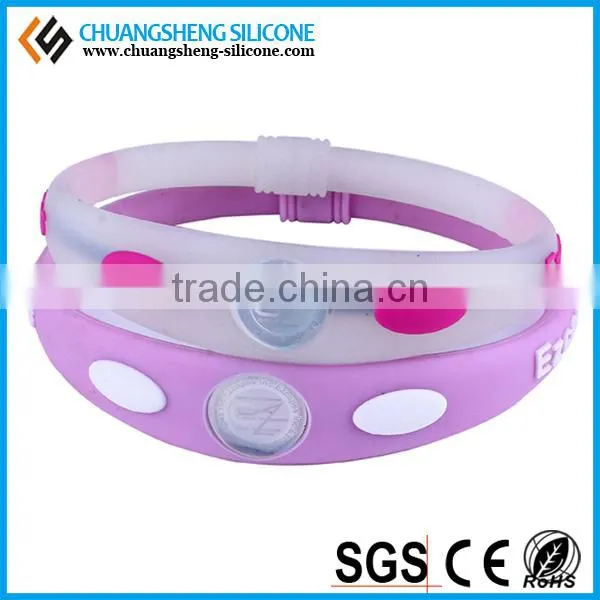 Customer logo Fluo silicone mosquito repellent bracelet