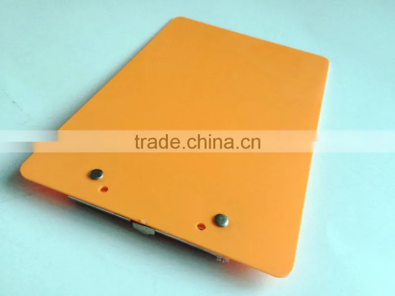 A5 colorful rectangle office clipboard with metal clamp