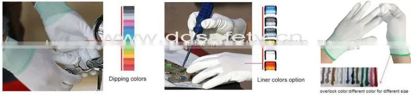 Safety Gloves Black Nylon Gloves With Gray PU Working Gloves From DDsafety