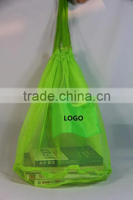 2016 green sand away Carry All Beach Mesh Bag Tote (Swim, Toys, Boating. Etc)