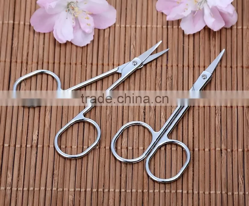 stainless steel beauty scissors eyebrow double eyelid false eyelashes round toe safety scissors eyebrow scissors nose