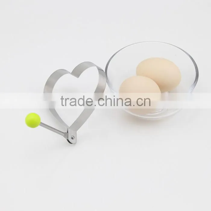 Hot Selling Novelty Cook Fried Egg Pancake Stainless Steel Heart Shaper Mould Mold Kitchen Tool Rings