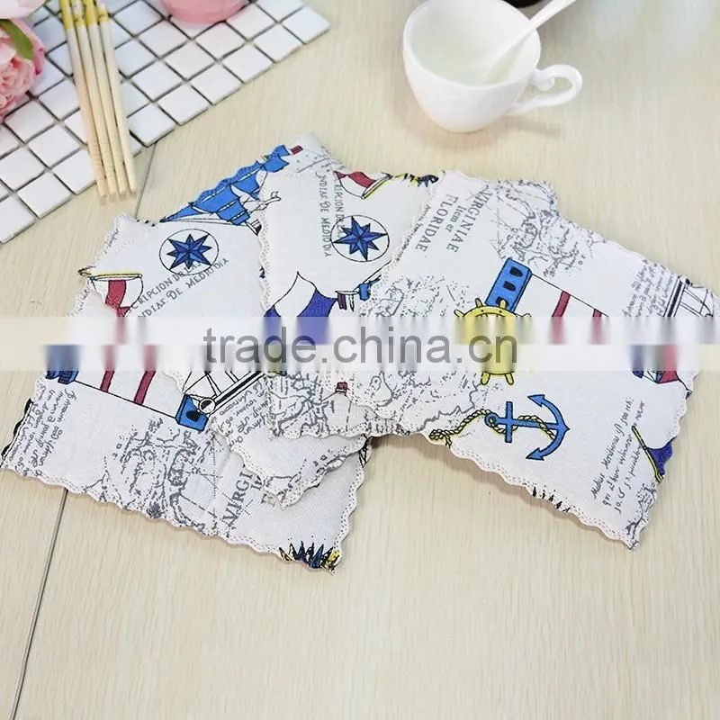 Fashion Creative Dinner Table Napkin Linen Cotton Folding Design Interfold Napkin