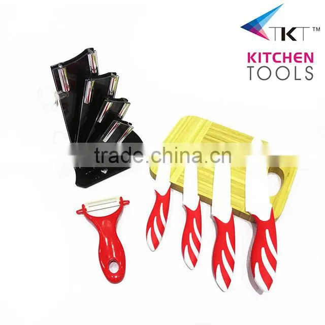 High quality 4pcs ceramic knives set with stand