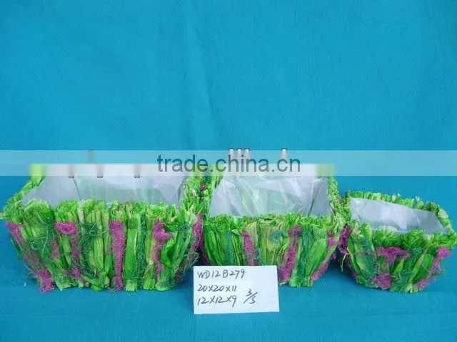 Handmade Decorative Flower Basket with handle