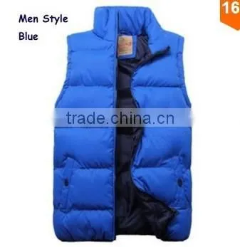 Warm Man's Fashion Waistcoat WINTER JACKET OUTDOOR DOWN JACKET New 2014 winter vest men SOFTSHEEL JACKET