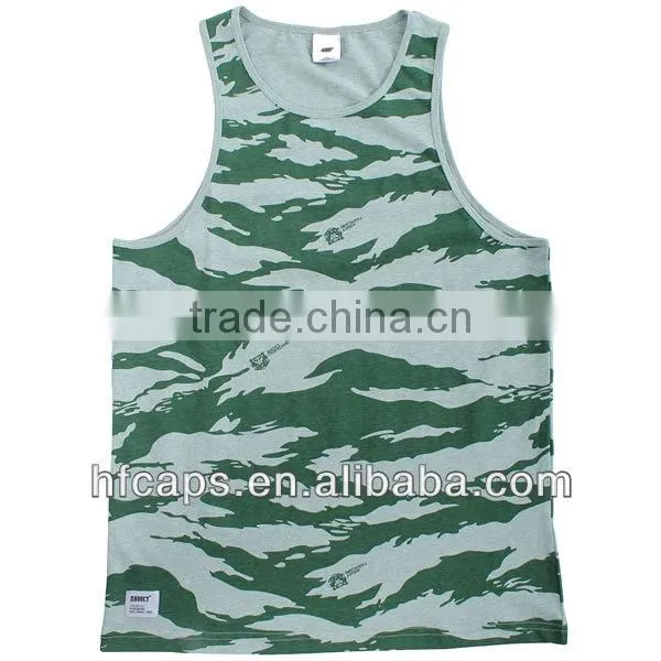 All Over Print Camo Cheap Custom Mens Wholesale Tank Top
