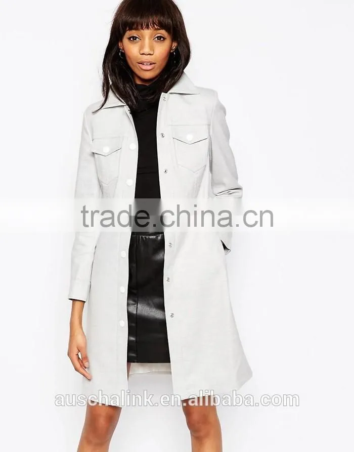 best selling women tied waist belt slim fit winter coat low price