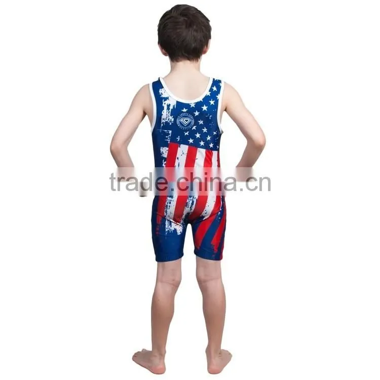 Dry fit breathable wrestling singlets could plus size