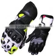 Black Motobike racing Leather Gloves