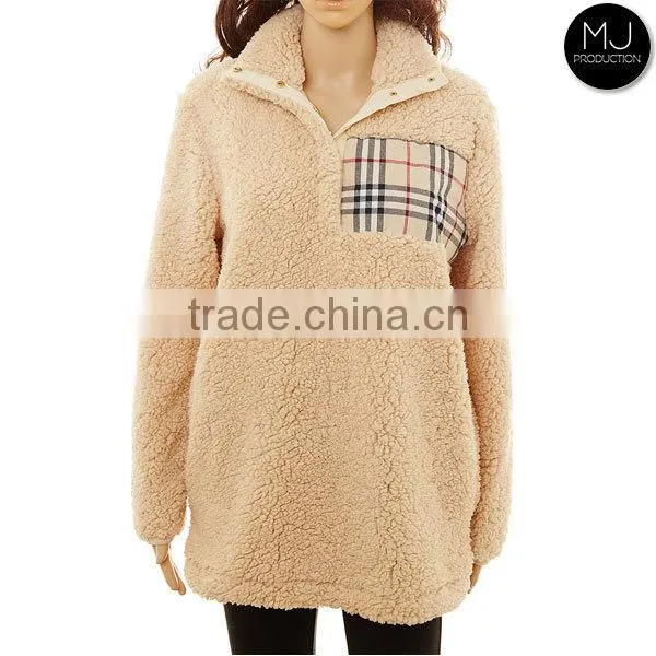 Wholesale Embroidery Women Winter Foldable Fur Jacket