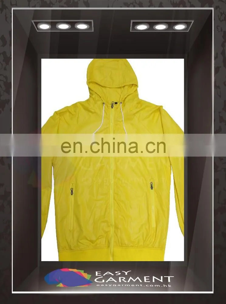 OEM Design Hot sales outdoor waterproof zip Logo Yellow printing Men Winter Jacket