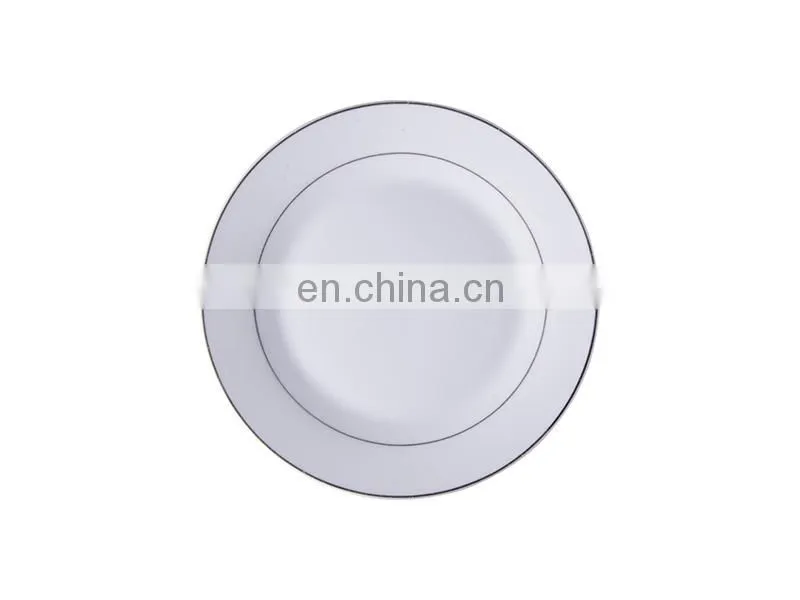 Sublimation Wholesale 8" Rim Plate w/ Silver Rim P8H-12