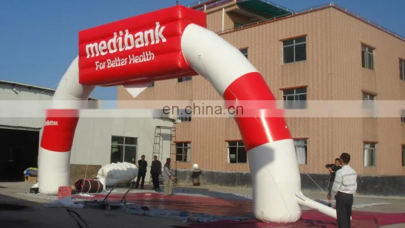 branded name inflatable arch with blower for advertising