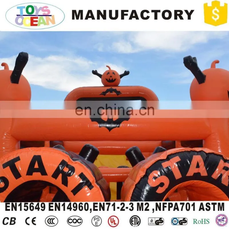 Crazy halloween inflatable haunted house obstacle course for Kids