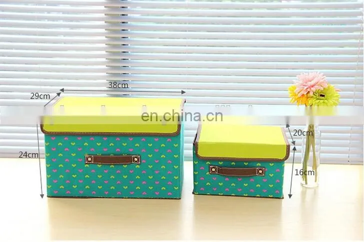 Hot sale Hear Parted Printed Foldable Non-woven Sundreis Organizer Storage Box