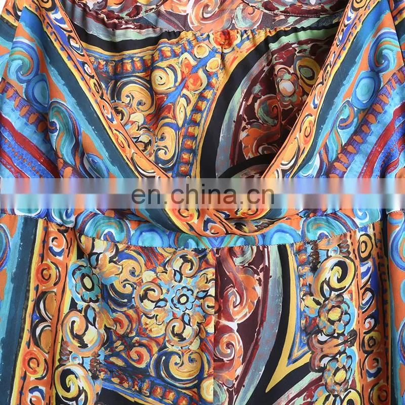 china wholesale market blouses 2016 new designs bohemian clothing custom printing one piece jumpsuit
