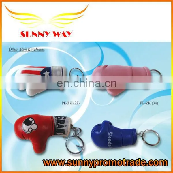 Fashion promotional PU pugilism keychain