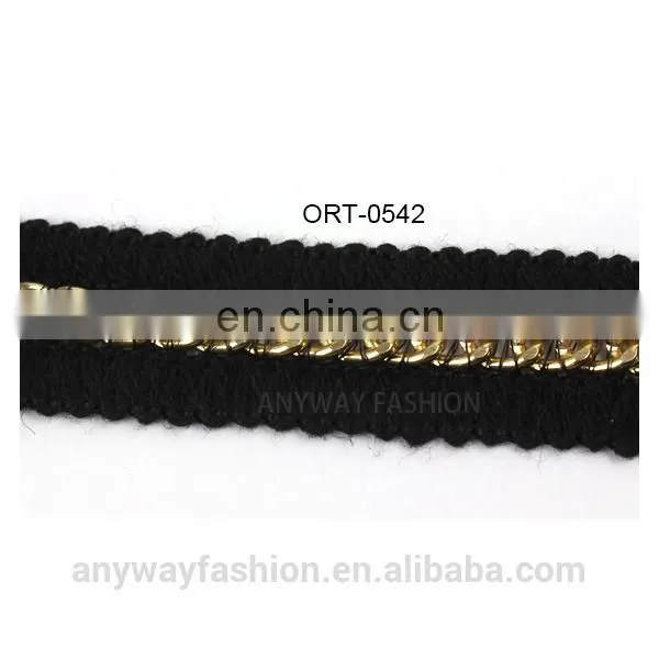 Fashion black bag color ribbon