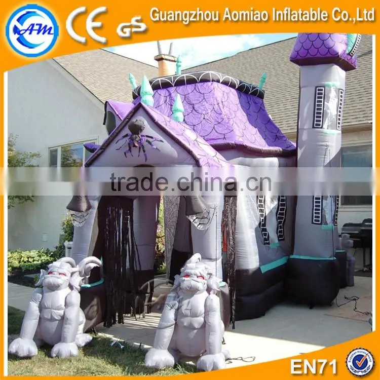 Decorative halloween inflatable haunted house for sale