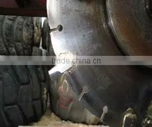 high efficiency otr tire recycling plant for sale/otr scrap tire cutting plant/tire crush machine